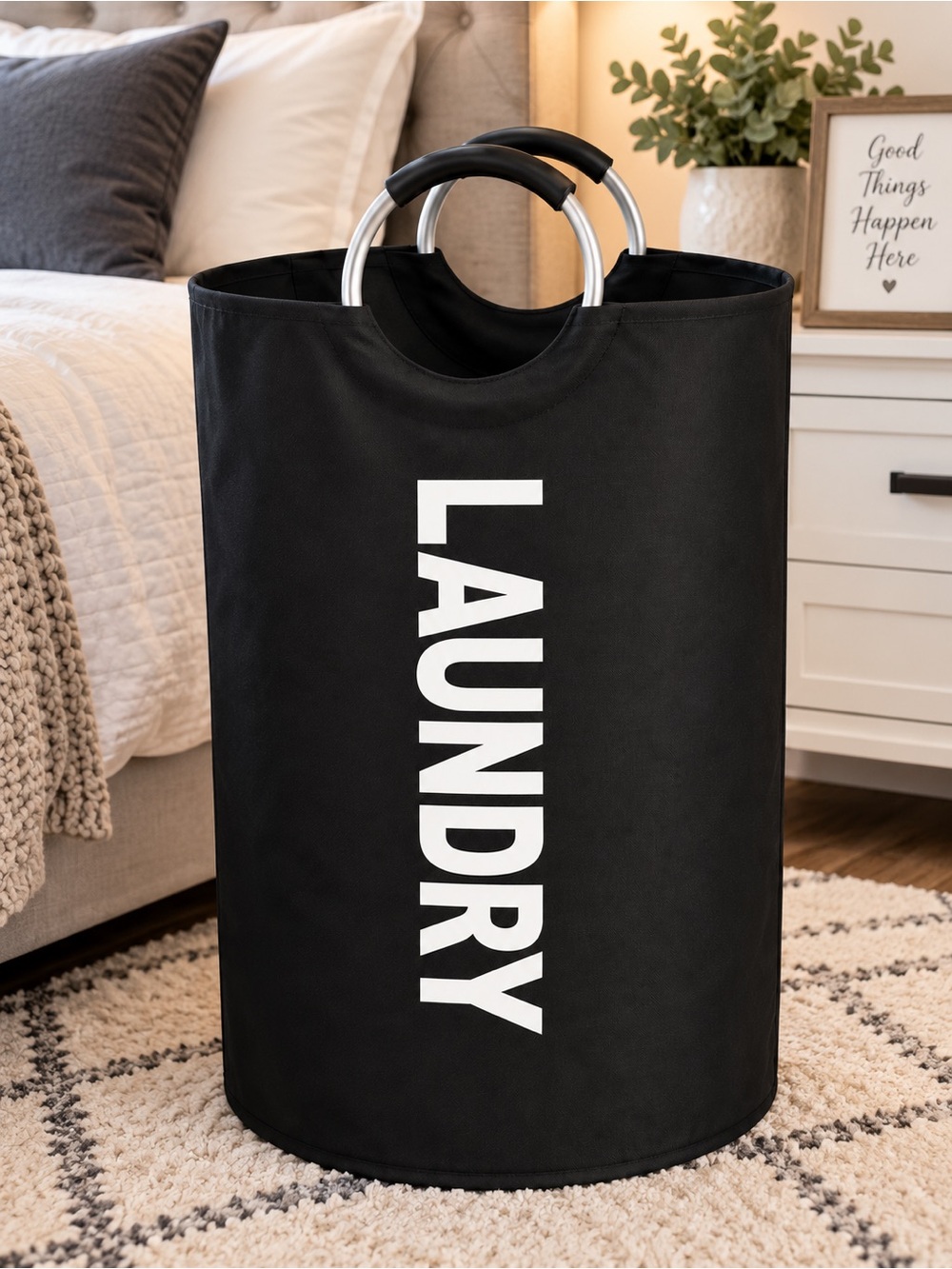 Laundry Hamper 25 gallons with Metal Handles - Home Storage & Organization